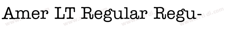 Amer LT Regular Regu字体转换 Amer LT Regular Regu字体转换